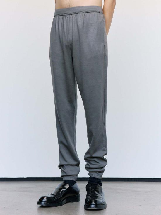  리에르 트레이닝/조거 팬츠 카모시오 인터록 울 폴라 조깅 팬츠 - RIER