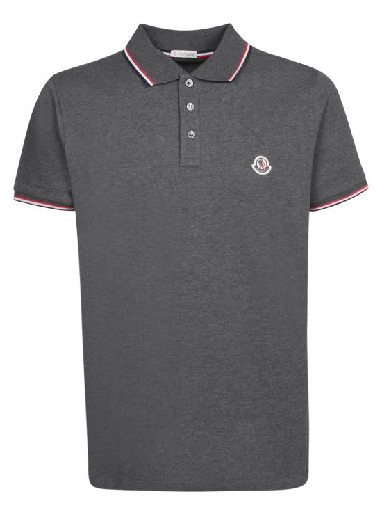 25SS 몽클레어 트리밍 코튼 피케 폴로 셔츠  8A70300 84556 989 Grey