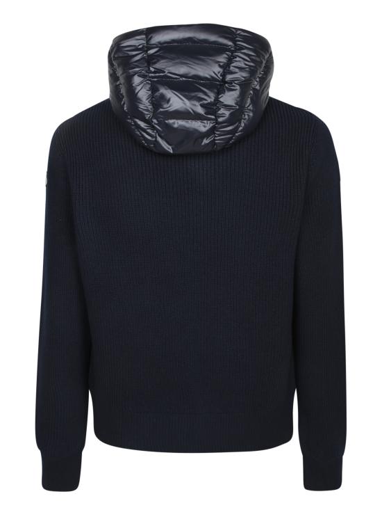 26FW 몽클레어 패딩 울 후디드 집업 가디건 9B00041 M1131 778 Blue - MONCLER