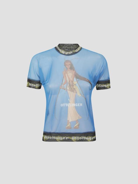 25FW 오토링거 반팔 티셔츠 10110050102 PRIBLU PRINT BLUE