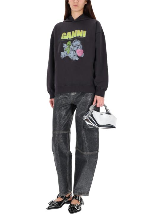 25FW 가니 긴팔 티셔츠 T4360 252 CHARCOAL - GANNI