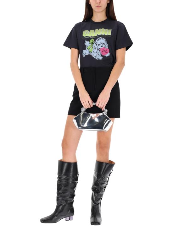 25FW 가니 반팔 티셔츠 T4333 252 CHARCOAL - GANNI