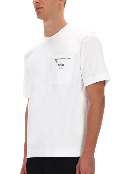 25FW 펜디 코튼 티셔츠 FY0936 ARYRF0QA0 WHITE - FENDI