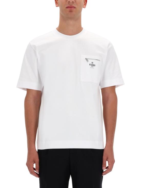 25FW 펜디 코튼 티셔츠 FY0936 ARYRF0QA0 WHITE