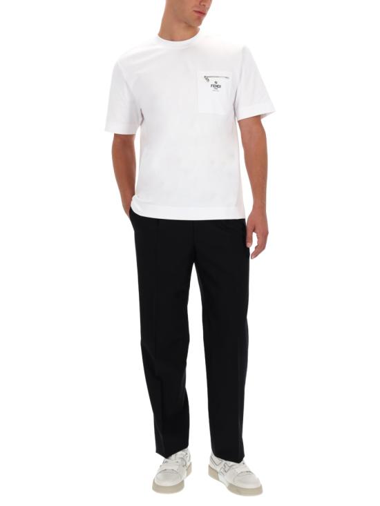 25FW 펜디 코튼 티셔츠 FY0936 ARYRF0QA0 WHITE - FENDI