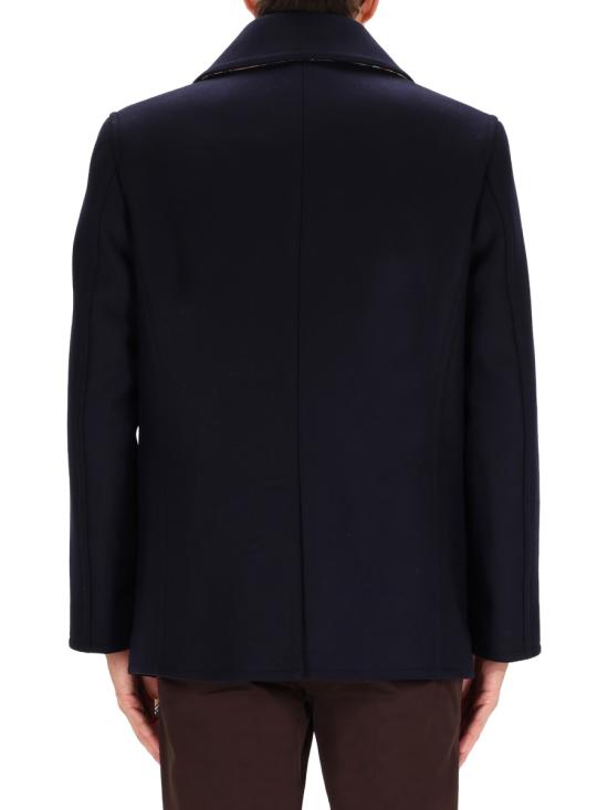 25FW 버버리 울 피코트 8115005 A1222 BLUE - BURBERRY