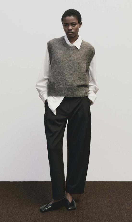  미정박 베스트 미정 박 울 블렌드 조끼