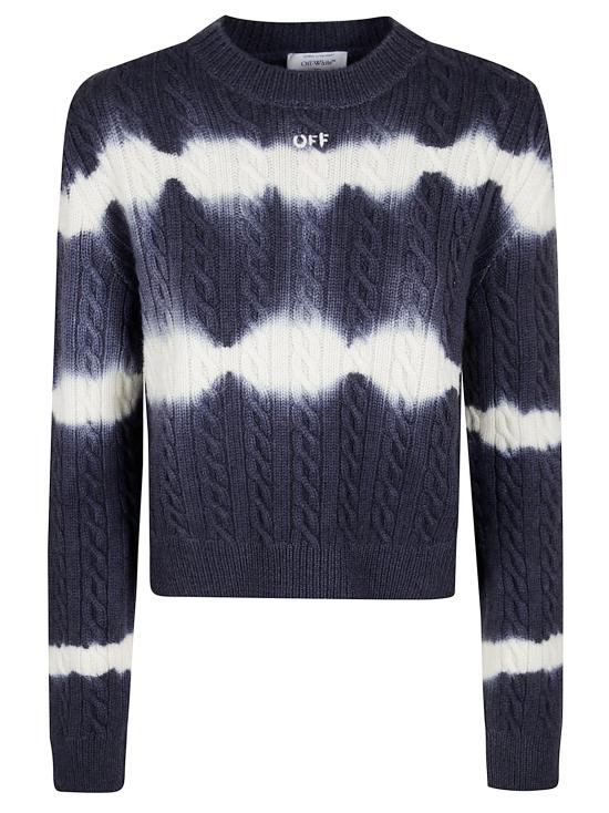 25FW 오프화이트 스웨터 OWHE10IF25KN I001 4801 BLUE IRIS WHITE