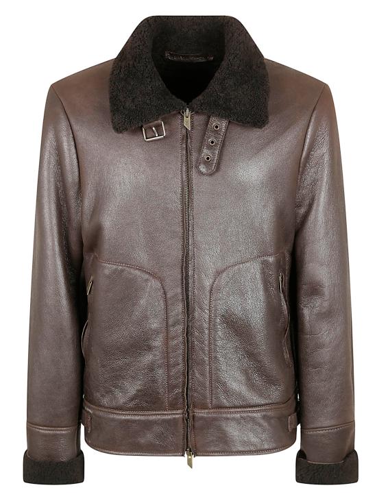 25FW 살바토레 산토로 가죽 자켓 49571 U DARK BROWN