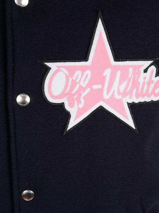 25FW 오프화이트 자켓 OWEK006F25FA B002 4801 BLUE IRIS WHITE - OFF WHITE