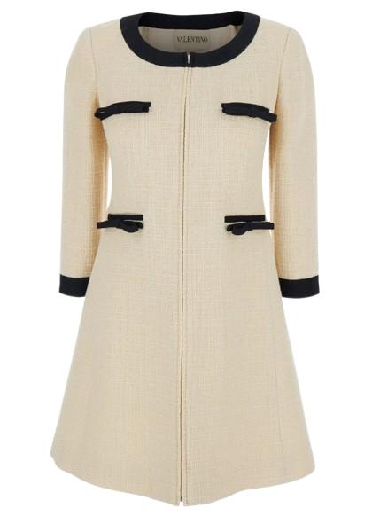 25FW 발렌티노 가라바니 미디 원피스 7B0VAH25 90YDNG Almond nero