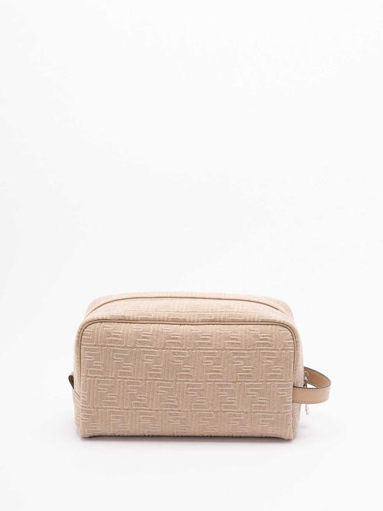  펜디 FF 자카드 토일레트리 케이스 파우치 7N0141AUGOF19VE Beige - FENDI