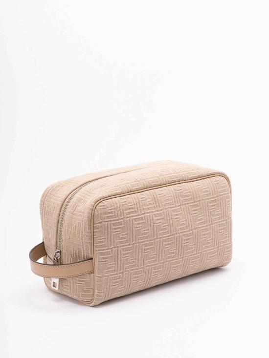  펜디 FF 자카드 토일레트리 케이스 파우치 7N0141AUGOF19VE Beige - FENDI