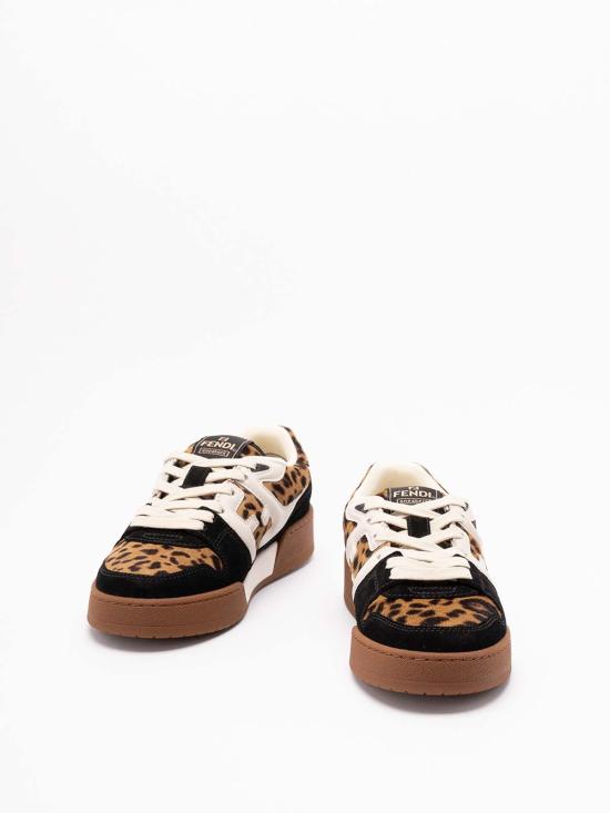 25FW 펜디 매치 소프트레더 스웨이드 로우탑 플랫폼 8E8625AY9GF1TO3 Brown - FENDI