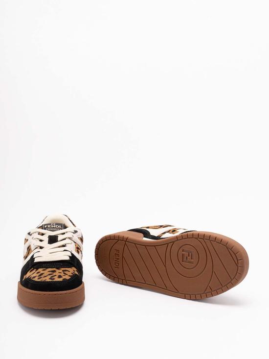 25FW 펜디 매치 소프트레더 스웨이드 로우탑 플랫폼 8E8625AY9GF1TO3 Brown - FENDI
