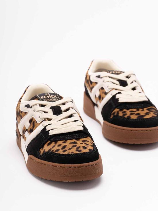 25FW 펜디 매치 소프트레더 스웨이드 로우탑 플랫폼 8E8625AY9GF1TO3 Brown - FENDI