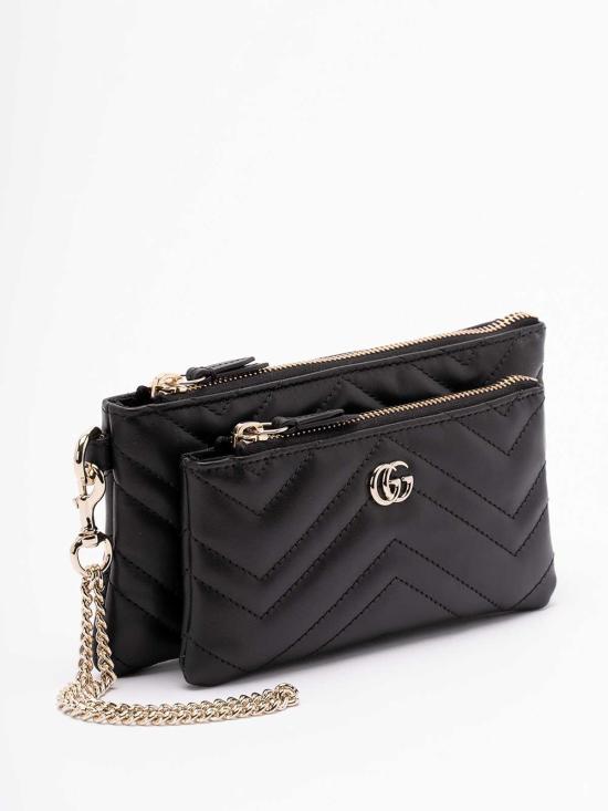 25FW 구찌 GG 마몽 스몰 체인 파우치 837744AAET81000 Black - GUCCI