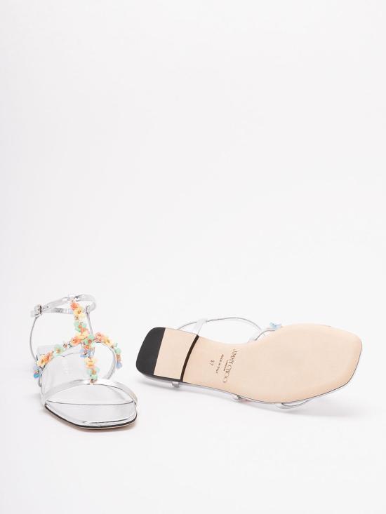 25FW 지미추 샌들 GWYNDAISYFLATEQNSILVERMULTI Multicolour - JIMMY CHOO