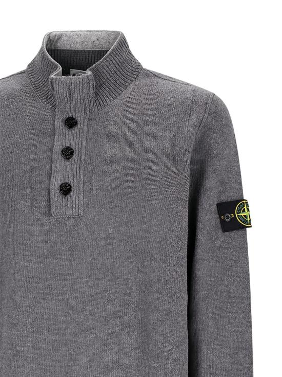 25FW 스톤 아일랜드 하프 집업 니트 스웨터 K2S155100040 S0A23V0M6B Cement - STONE ISLAND