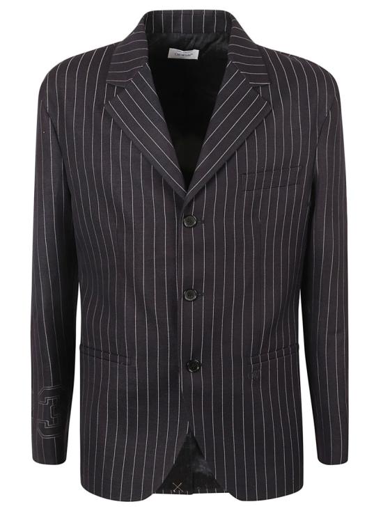 오프화이트 수트 자켓 OMEN097S24FAB0034700 Black
