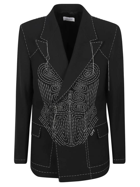  오프화이트 수트 자켓 OMEW001S23FAB0021001 Black