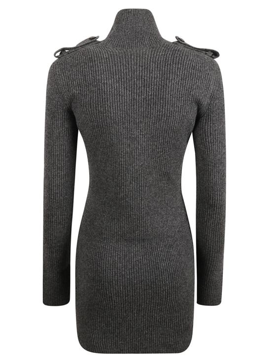  알렉산더 맥퀸 미디 원피스 807656Q1BBP1015 Grey - ALEXANDER MCQUEEN