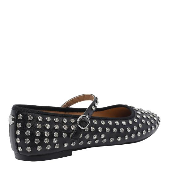 25FW 스티브매든 플랫 슈즈 VINETTA RHINESTONE Black - STEVE MADDEN