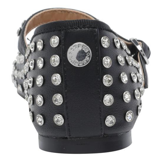 25FW 스티브매든 플랫 슈즈 VINETTA RHINESTONE Black - STEVE MADDEN