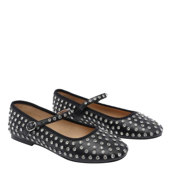 25FW 스티브매든 플랫 슈즈 VINETTA RHINESTONE Black - STEVE MADDEN