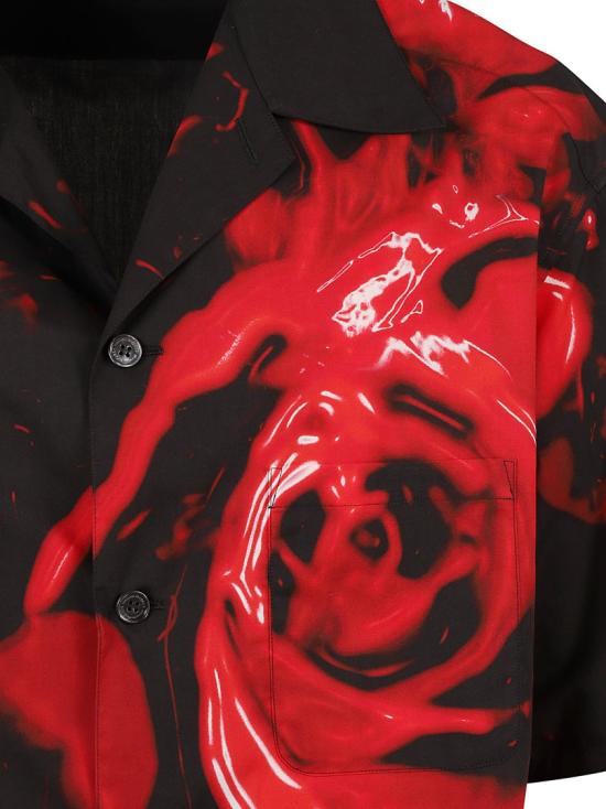  알렉산더 맥퀸 반팔 셔츠 795111QOAA41111 Black - ALEXANDER MCQUEEN