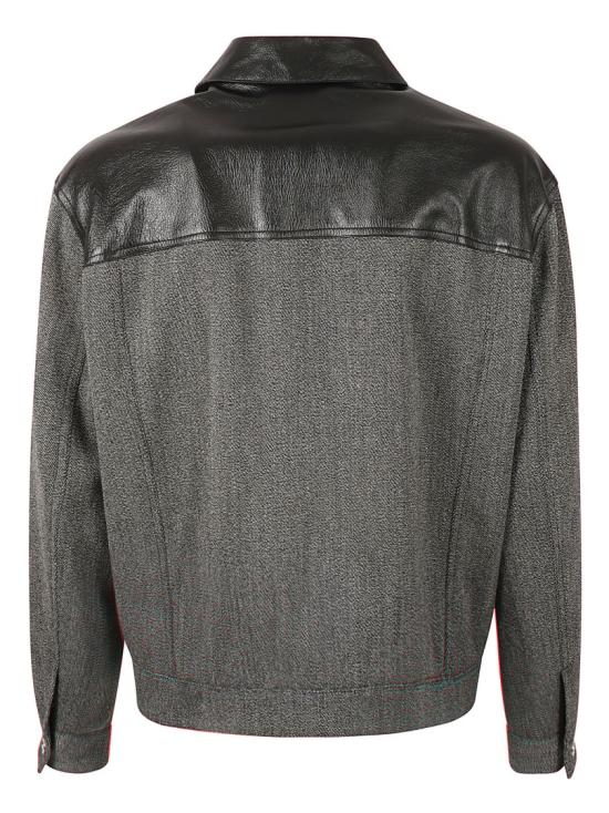  베르사체 가죽 자켓 10124241A089662B020 Black - VERSACE