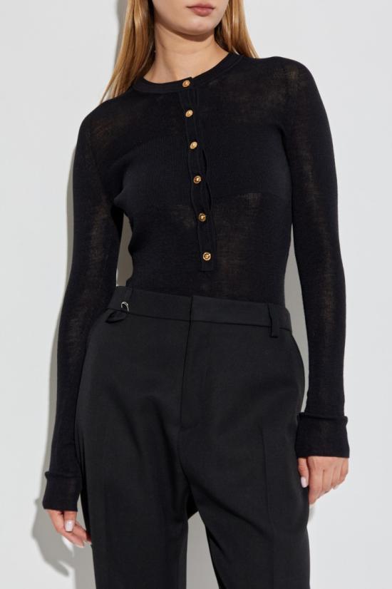 25FW 베르사체 긴팔 티셔츠 1020356 1A16171 1B000 Black - VERSACE