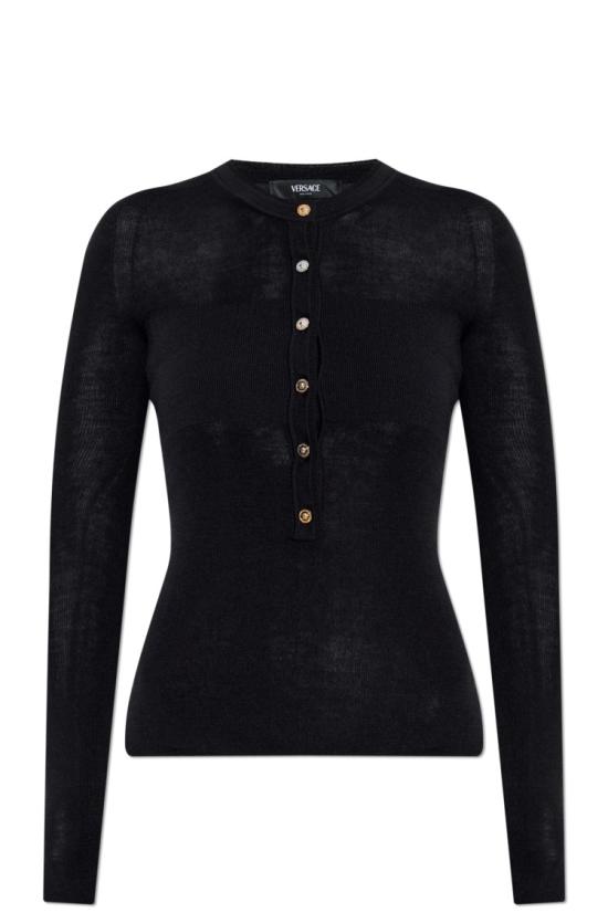 25FW 베르사체 긴팔 티셔츠 1020356 1A16171 1B000 Black