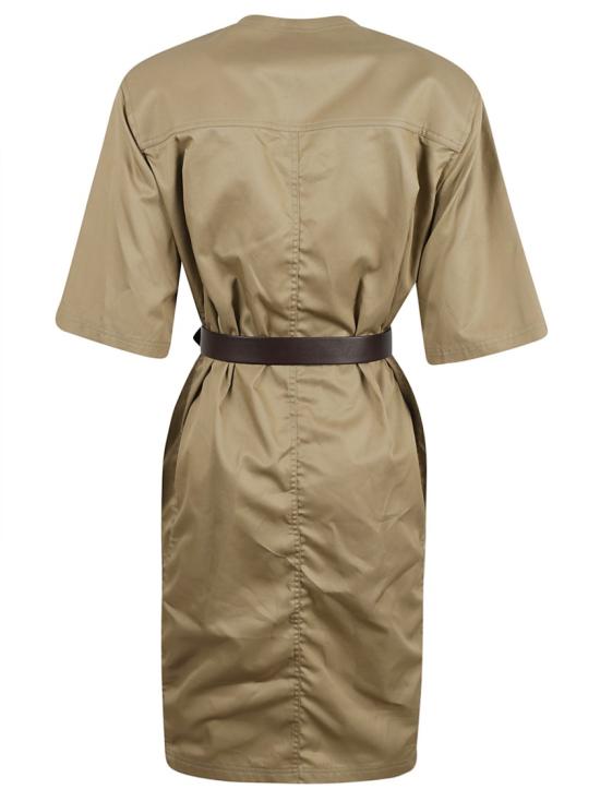  생로랑 트윌 코튼 드레스 790089Y3A992611 Brown - SAINT LAURENT