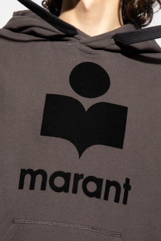  이자벨마랑 마일리 로고 후드 티셔츠 SW0027HA A1M05H FADED BLACK Grey - ISABEL MARANT