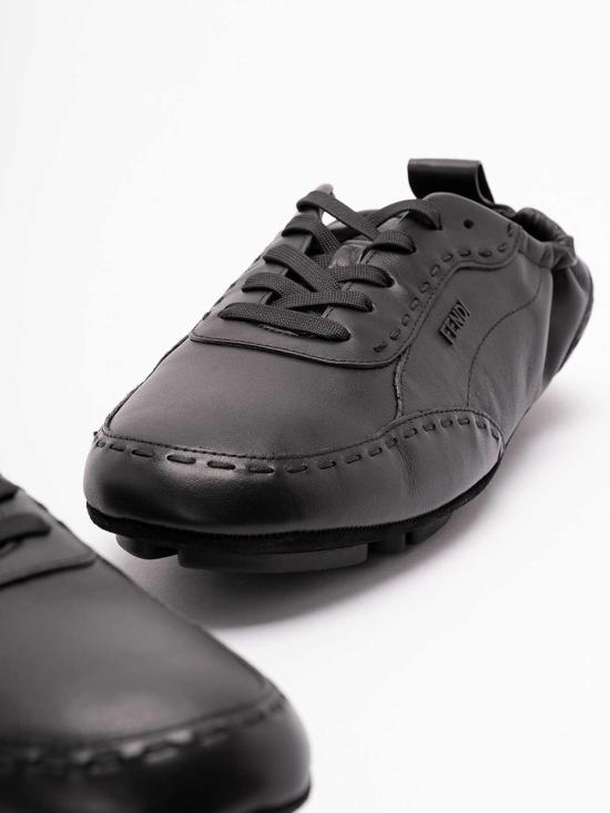 25FW 펜디 핏 레더 로우탑 스니커즈 7E1799AE86F0ABB Black - FENDI