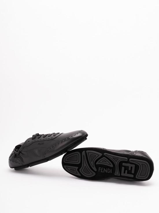 25FW 펜디 핏 레더 로우탑 스니커즈 7E1799AE86F0ABB Black - FENDI