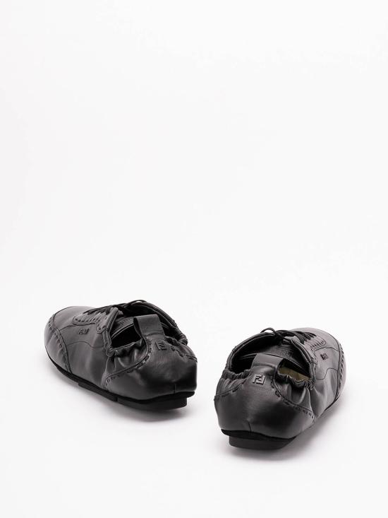 25FW 펜디 핏 레더 로우탑 스니커즈 7E1799AE86F0ABB Black - FENDI