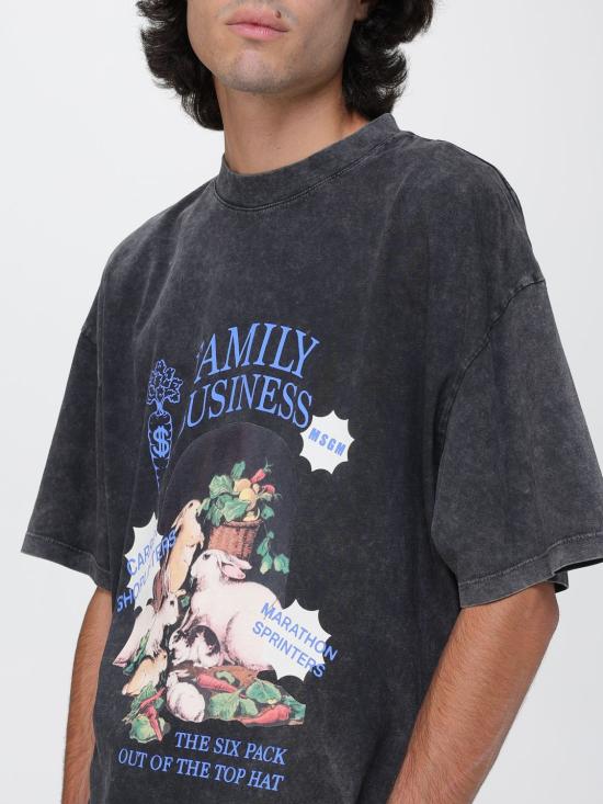 25FW 엠에스지엠 반팔 티셔츠 3940MM107SE257589 99 Black - MSGM