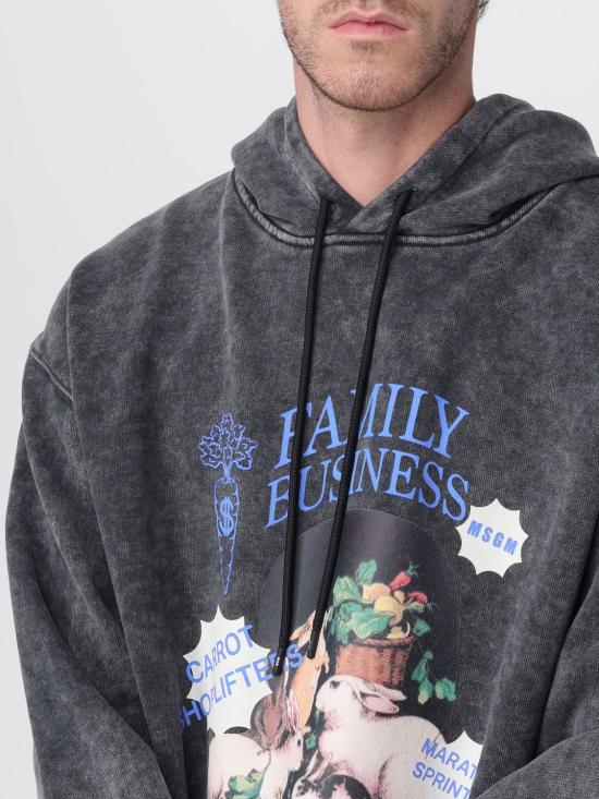 25FW 엠에스지엠 긴팔 티셔츠 3940MM93SE257584 99 Black - MSGM