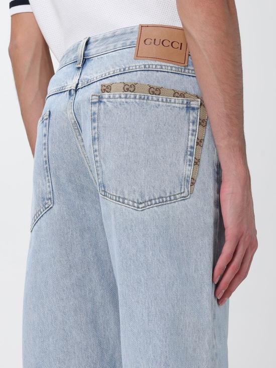 25FW 구찌 블루 데님 팬츠 835219XDDCY 4452 Gnawed Blue - GUCCI