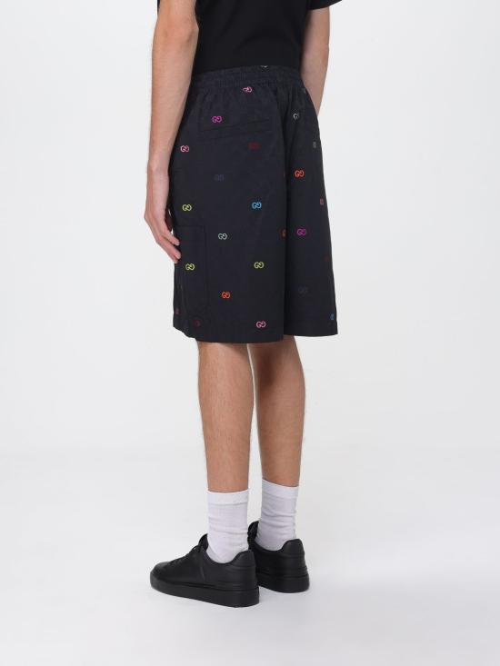 25FW 구찌 코튼 립스탑 숏팬츠 837506ZATA0 1152 Black - GUCCI