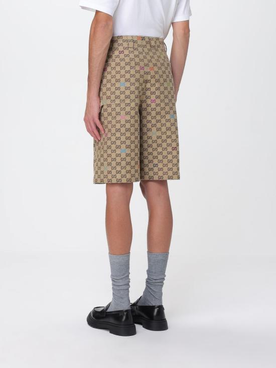 25FW 구찌 GG 캔버스 쇼츠 814728ZAS81 2137 Camel - GUCCI