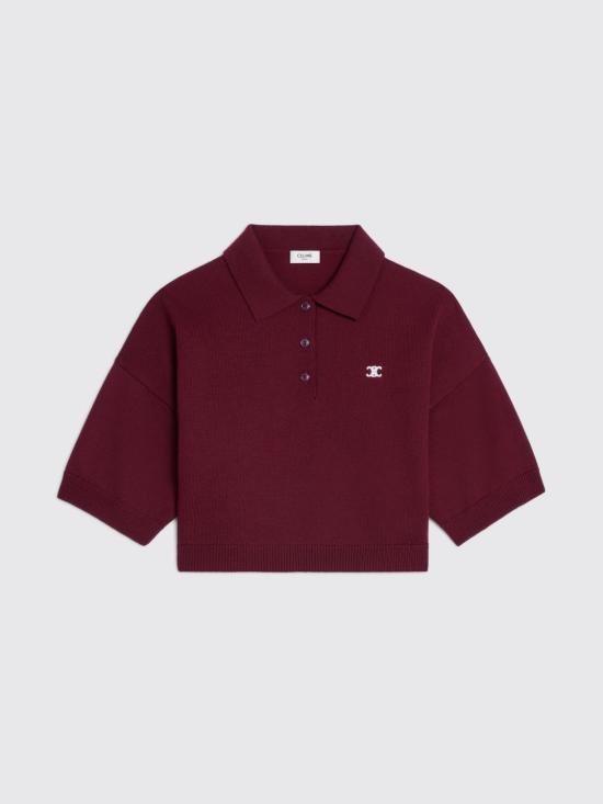 25FW 셀린느 폴로 티셔츠 2AH22322U 28BD Burgundy