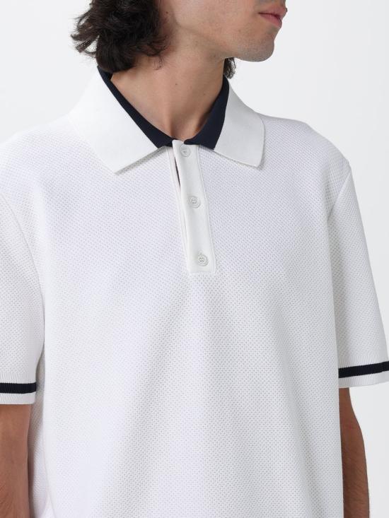 25FW 구찌 인타르시아 니트 폴로 티셔츠 787814XKD20 9983 White - GUCCI