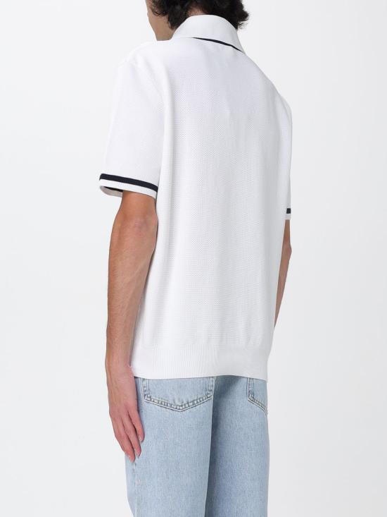 25FW 구찌 인타르시아 니트 폴로 티셔츠 787814XKD20 9983 White - GUCCI