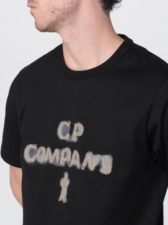 25FW 씨피 컴퍼니 반팔 티셔츠 19CMTS111A110301W 999 Black - C.P. COMPANY