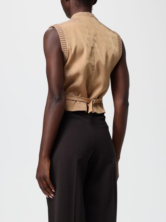 25FW 막스마라 마드레 울 캐시미어 브이넥 니트 조끼 2521356012600 005 Camel - MAX MARA