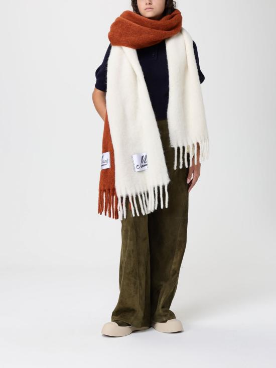 25FW 마르니 터콰이즈 알파카 스카프 SCMC0059Y0 UTW918 00W03 White - MARNI