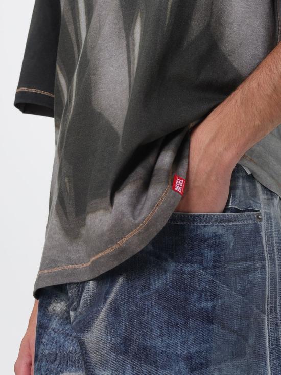 25FW 디젤 반팔 티셔츠 A216230BKBY 98BA Grey - DIESEL